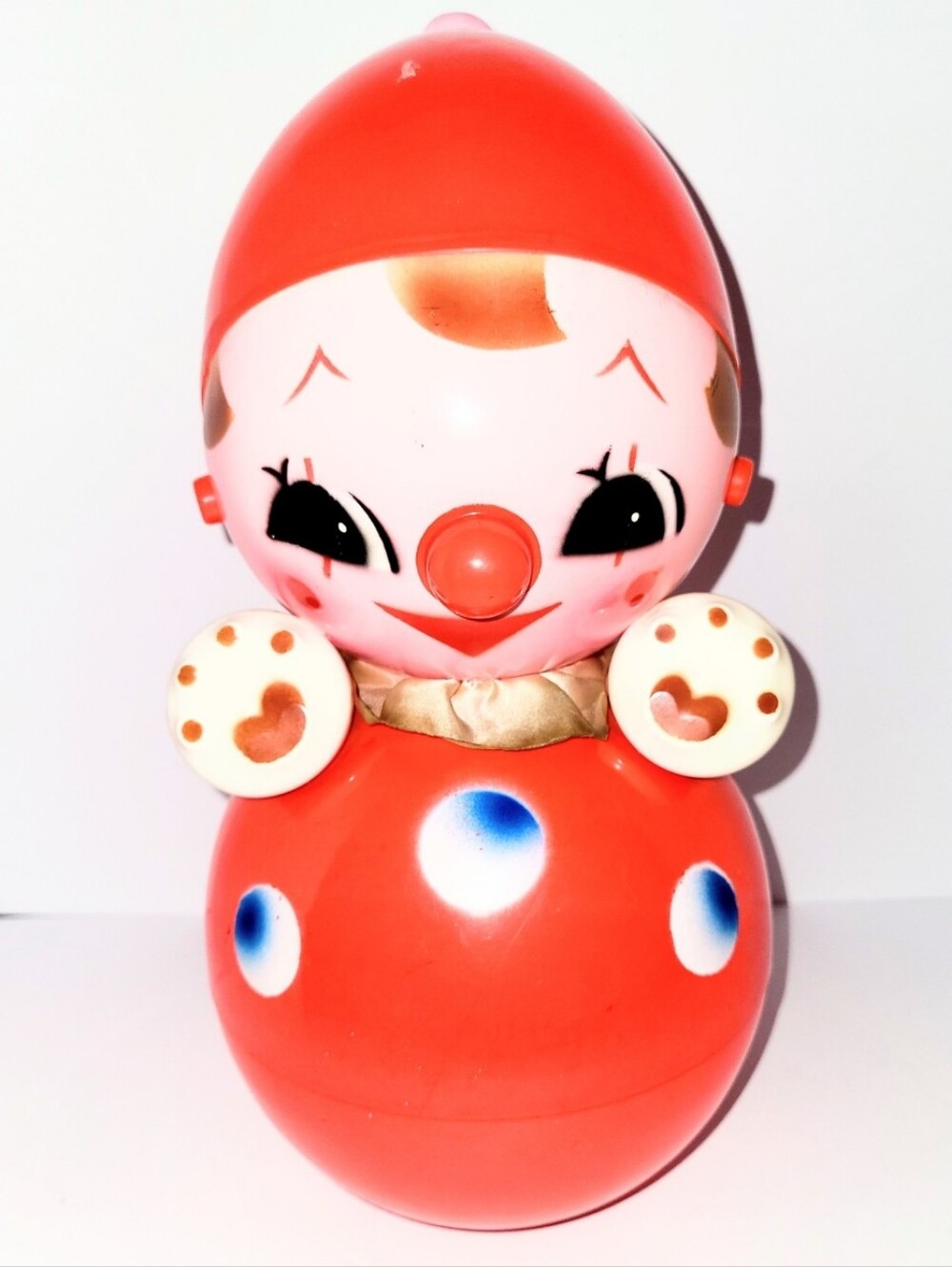 Rare 1960's Vintage Russian Roly-Poly Bell Chime Large Tilting Toy Working Chime